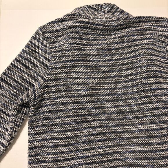 Tommy Hilfiger Women's Knit Blue White Open Front Drape Cardigan Sweater Size S - Picture 11 of 16